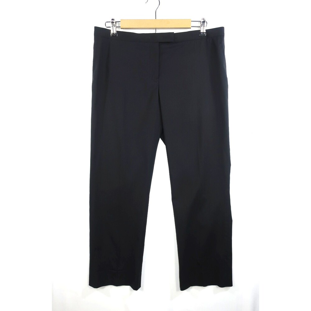 Jil Sander Tailored Black Wool Dress Pants Short Cropped Size 42 12 Minimalist